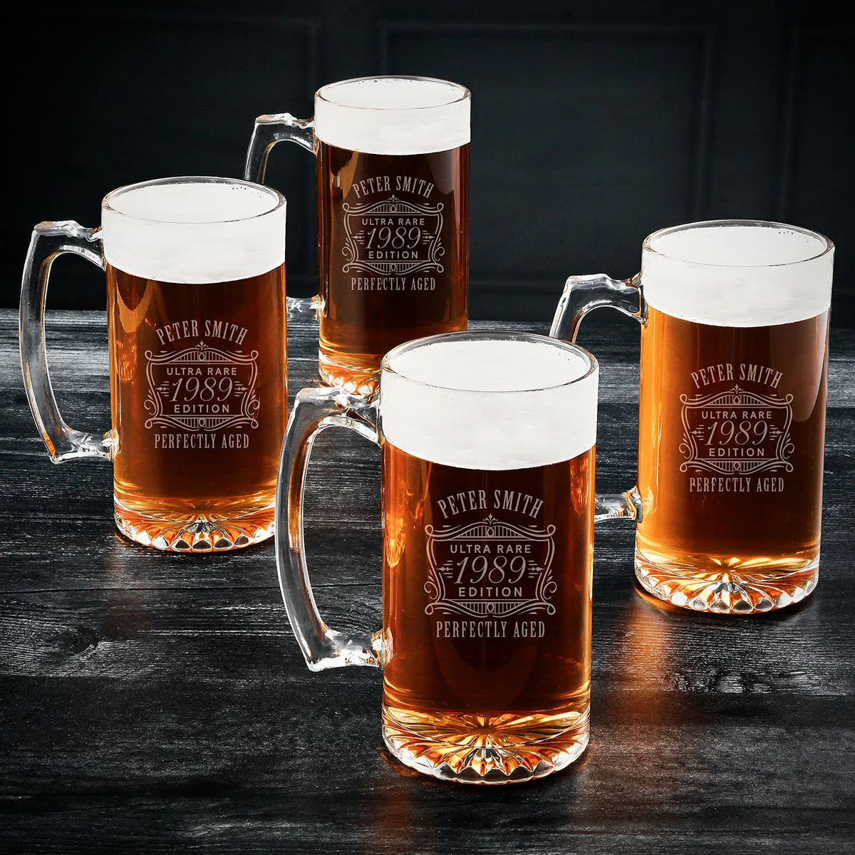 Bosworth Custom Beer Mugs, Set of 4 - Image 6