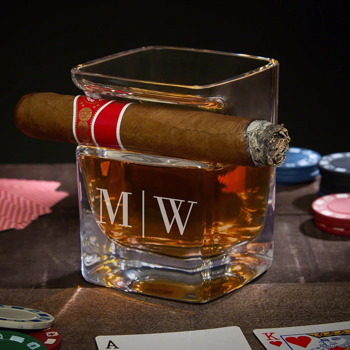 Engraved Cigar Ashtray and Cigar Glass Gift Set - Image 6