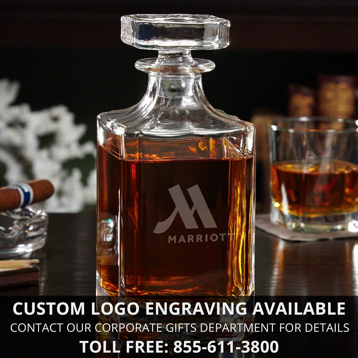 Carson Decanter Personalized Whiskey Gift Set with Square Rocks Glasses - Image 11