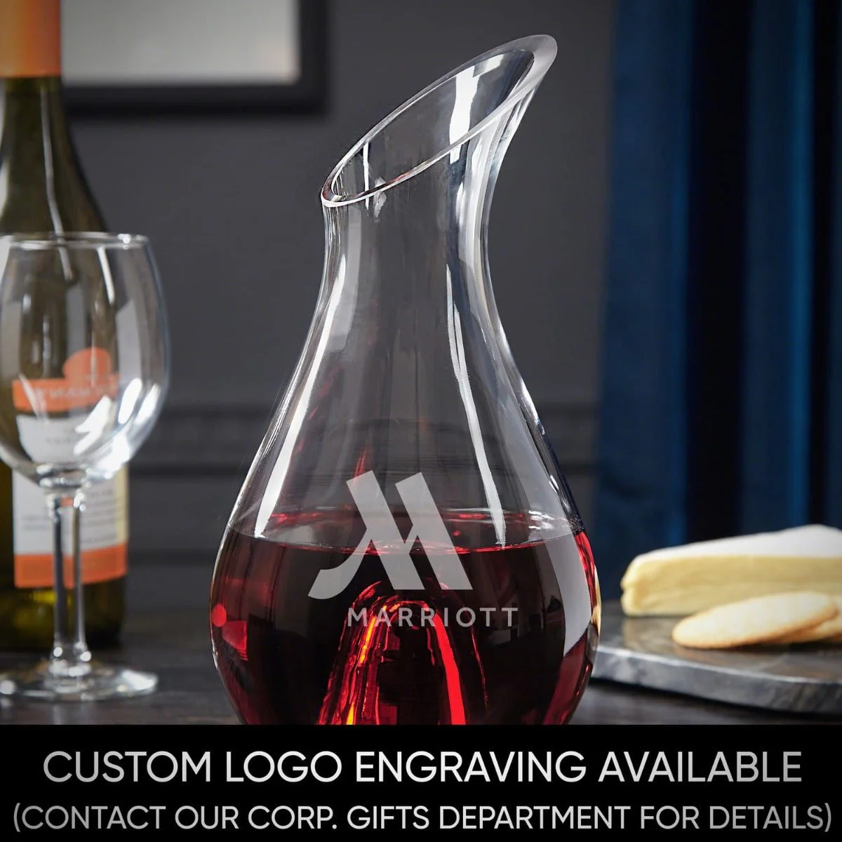 Reims Monogrammed Wine Decanter Set w Stemless Glasses - Image 14