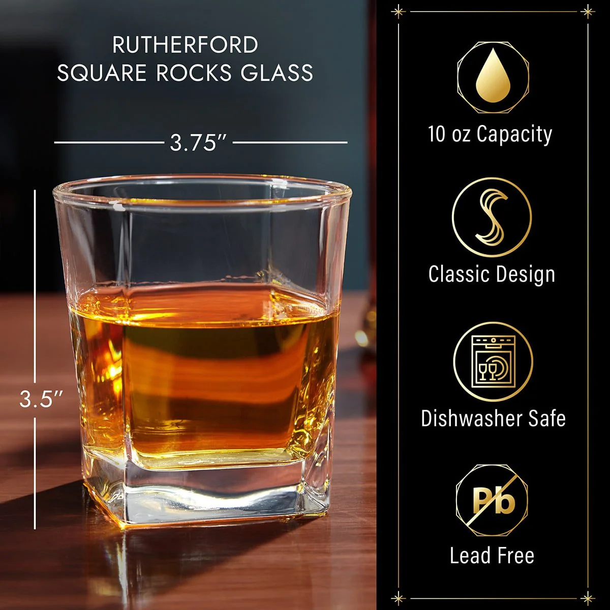 Carson Personalized Whiskey Decanter Set with Square Glasses - Handcrafted Gift Box - Image 4