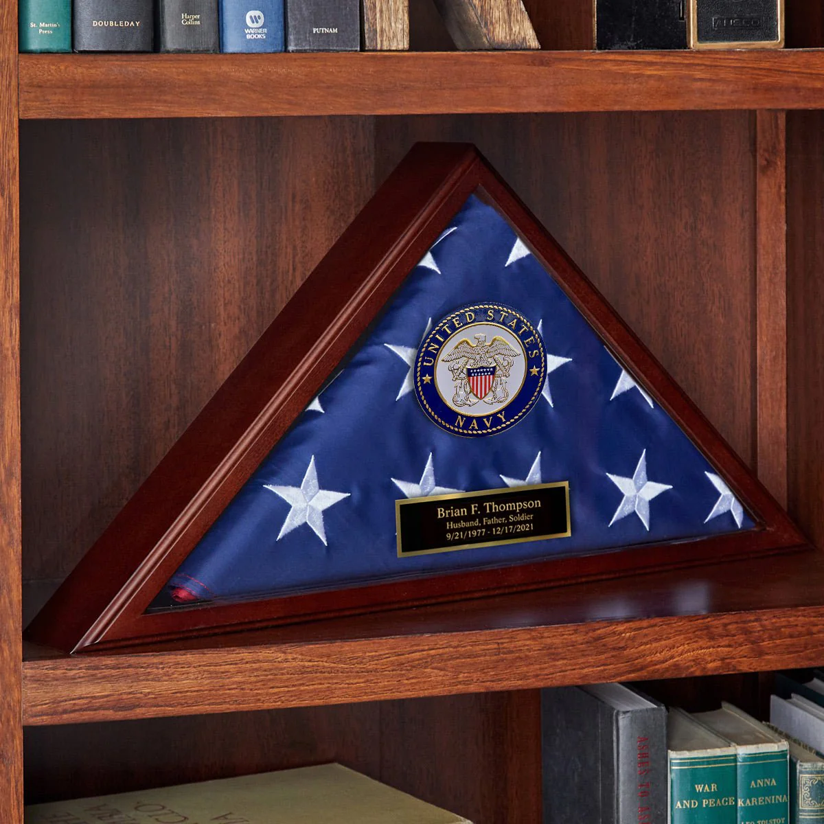Custom Flag Case Navy Retirement Gift - Made in USA - 5x9.5 ft Memorial Flags - Image 5