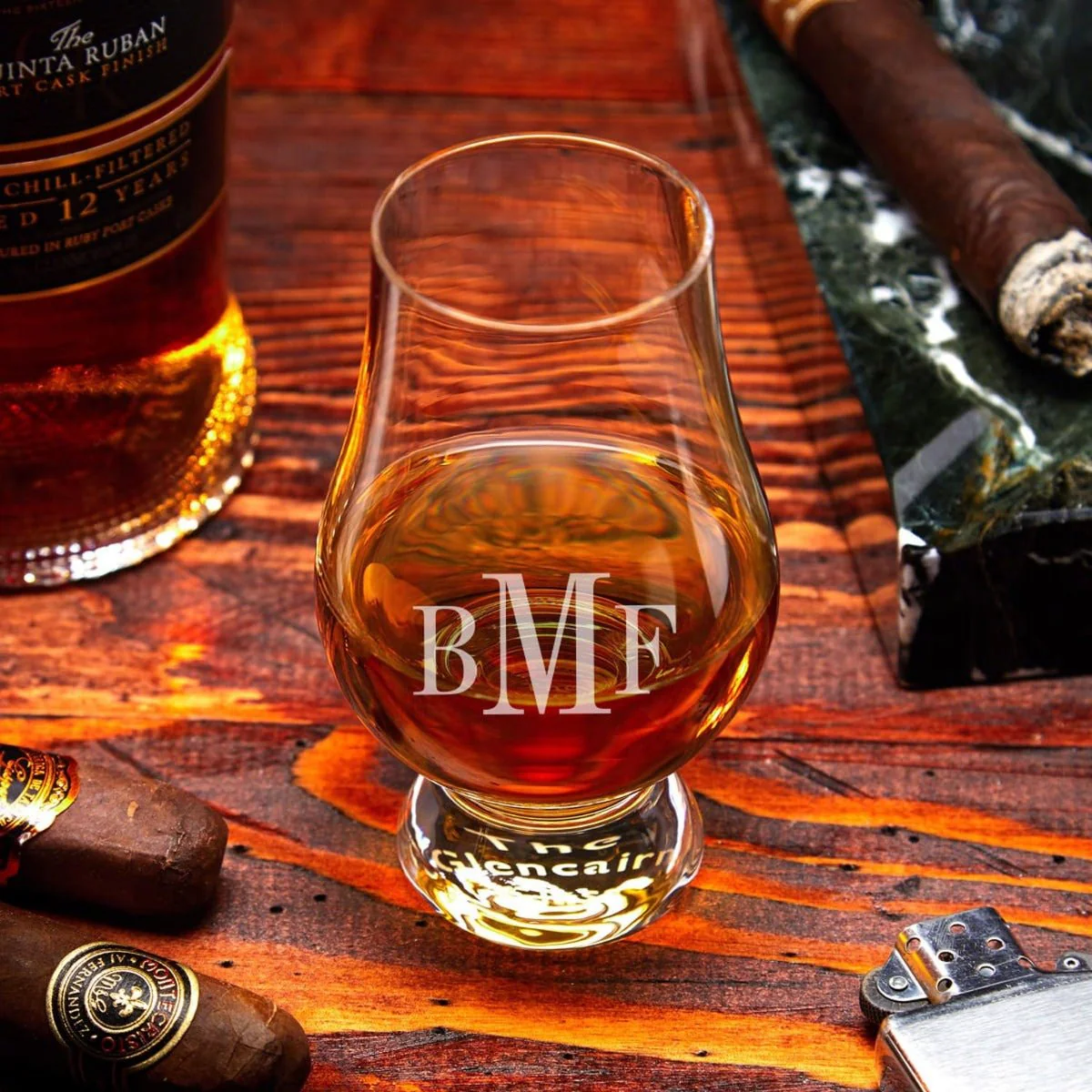 Customized Glencairn Whiskey Glasses and Luxury Box Set - 5pc - Image 9