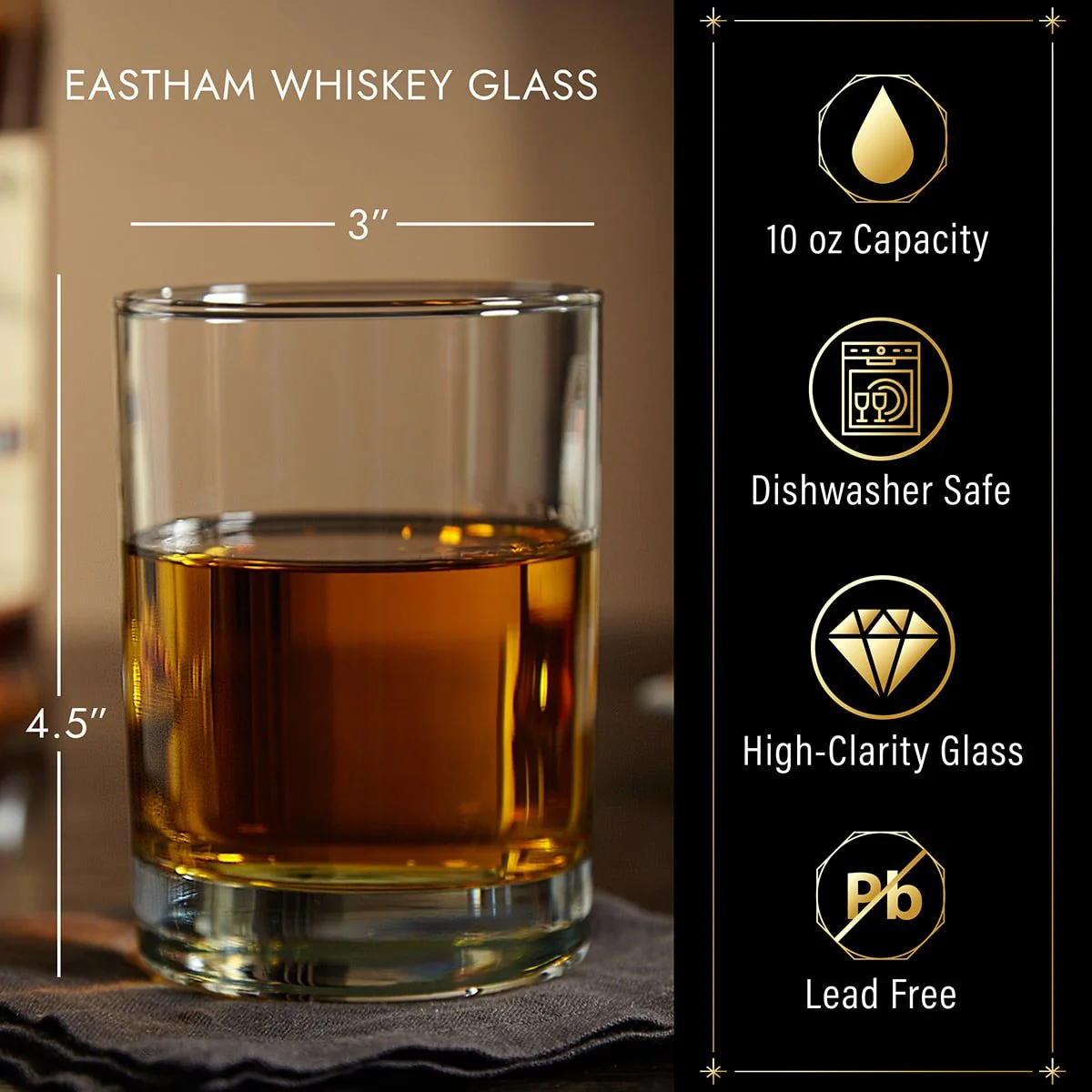 Engraved Presentation Set with Whiskey Decanter & Glasses - 6pc Bar Serving Tray & Display Set - Image 4
