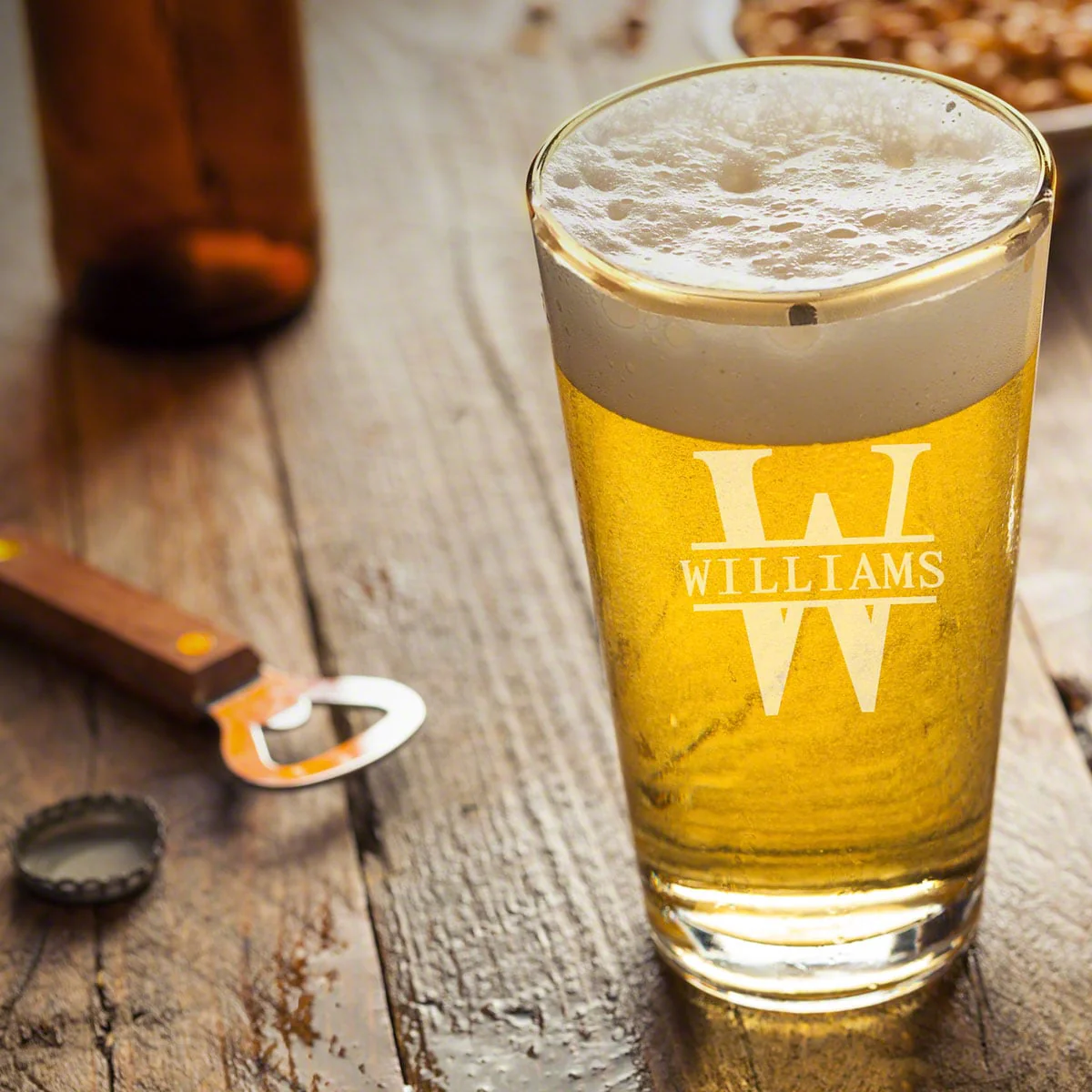 Engraved Pint Glasses Gold Rim - Image 5