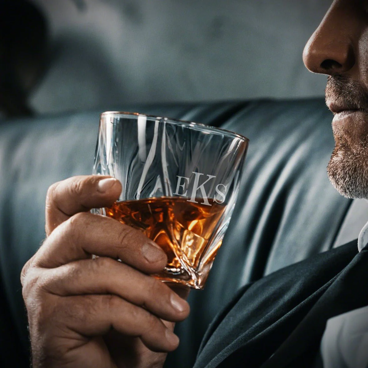 Engraved Whiskey and Cigar Gift Set with Twist Glass - Image 9