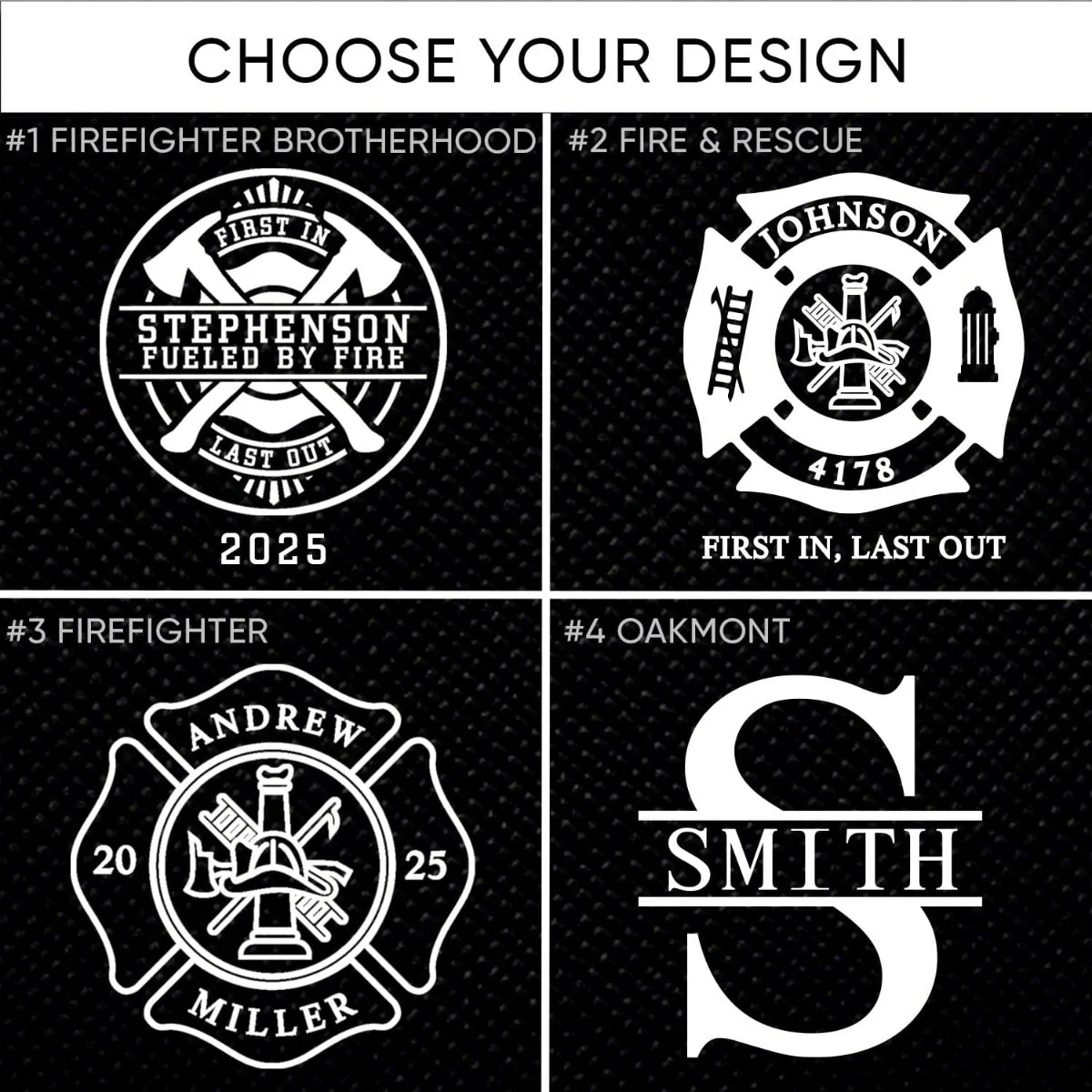 Firefighter Bourbon Decanter Set and Buckman Glasses Gift Set - Ebony Black Box - Image 3