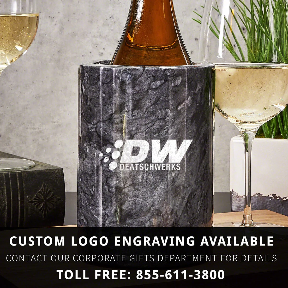 Customized Black Marble Wine Chiller - Image 11