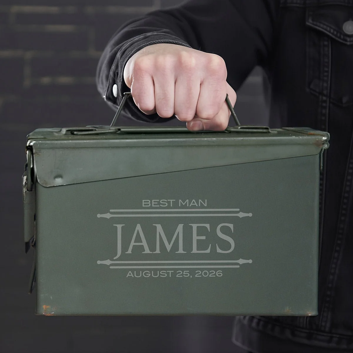 Personalized Ammo Can & Whiskey Groomsmen Gift Set - 5pc - Image 3