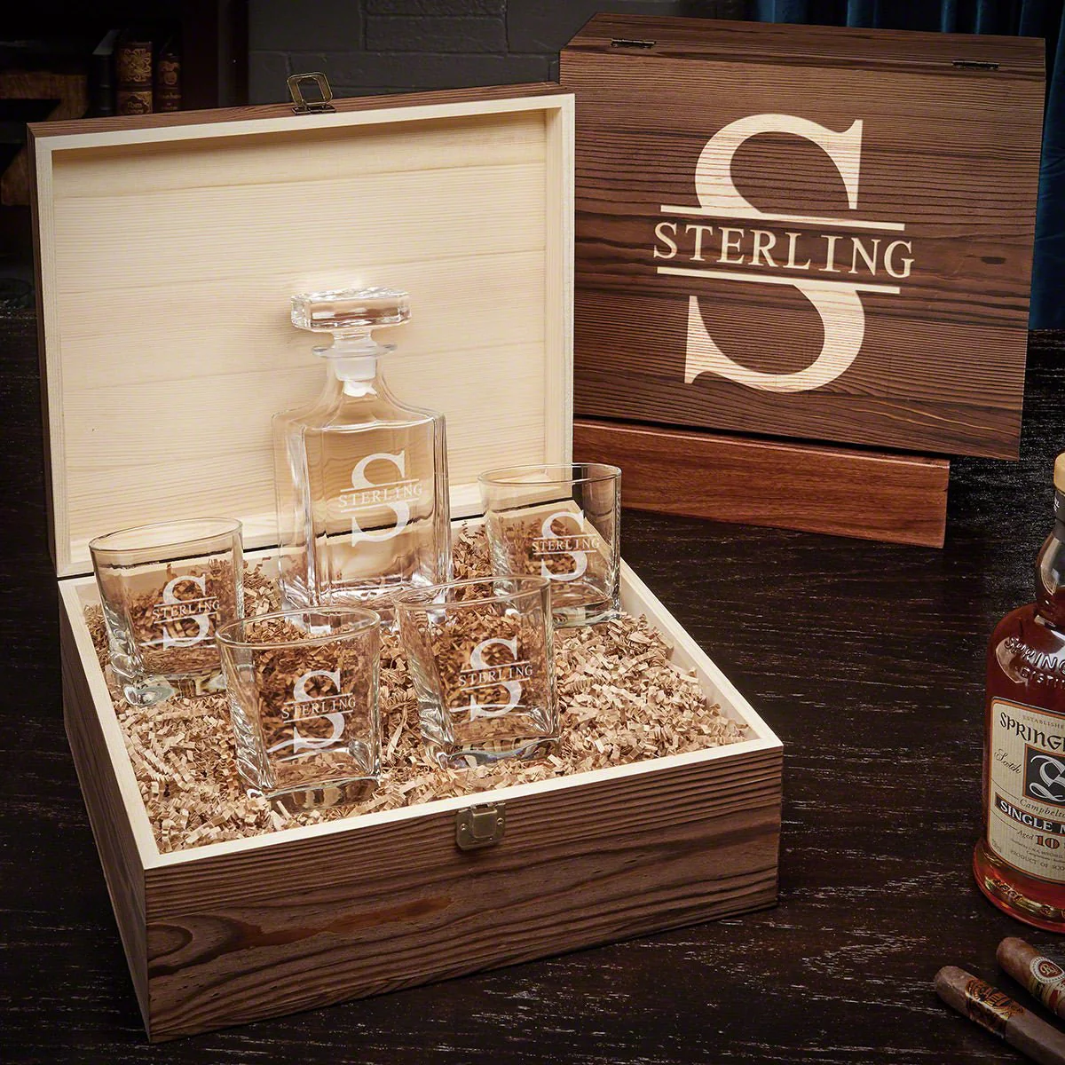 Custom Carson Decanter Set with Square Rocks Glasses - Image 6