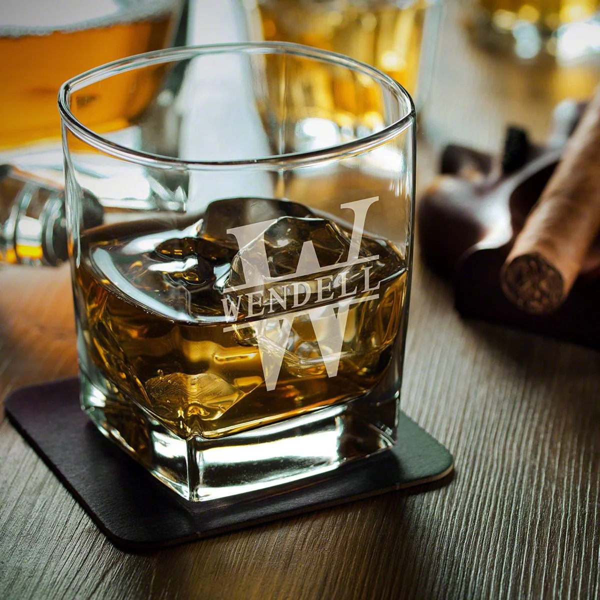 Custom Carson Decanter Set with Square Rocks Glasses - Image 8