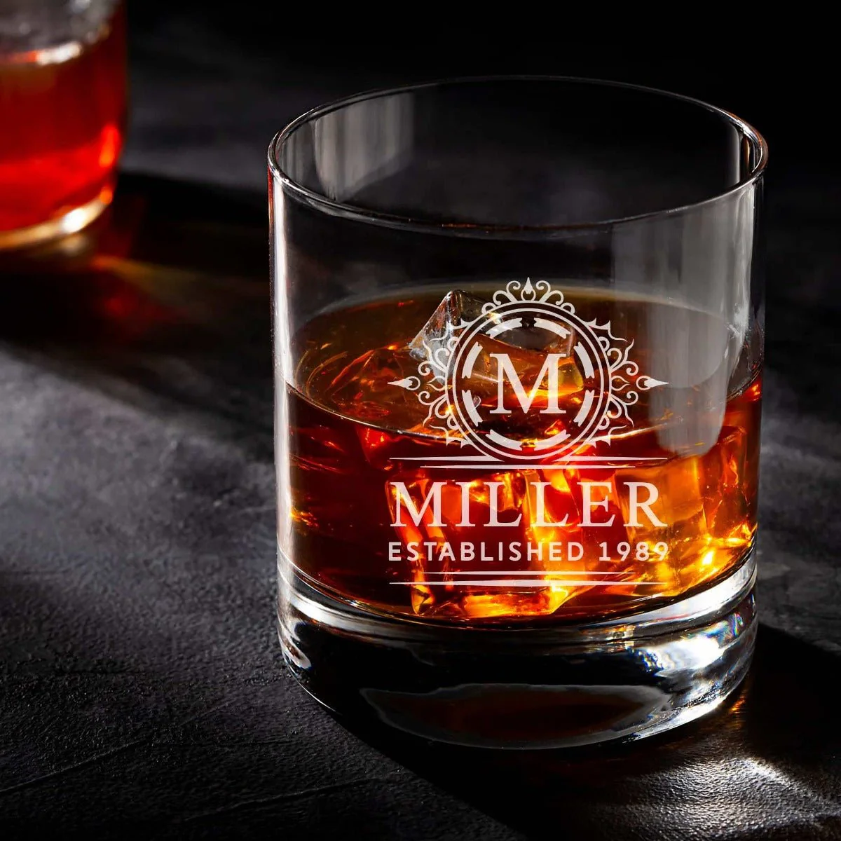Draper Custom Whiskey Decanter Set with 4 Rocks Glasses - Image 10
