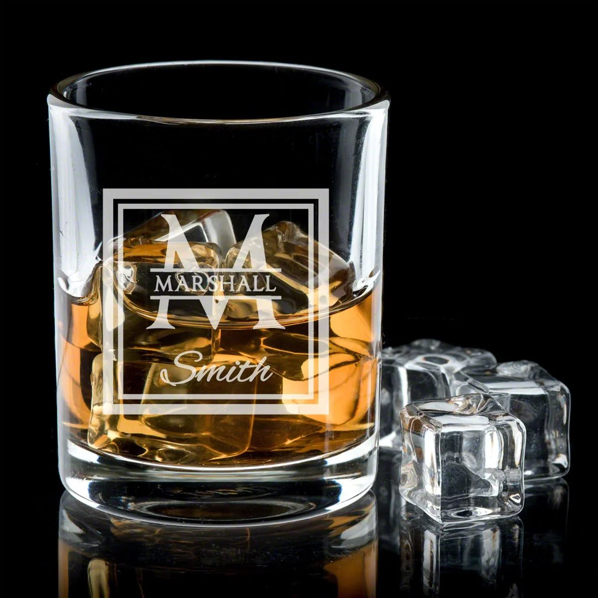 Draper Custom Whiskey Decanter Set with 4 Rocks Glasses - Image 11