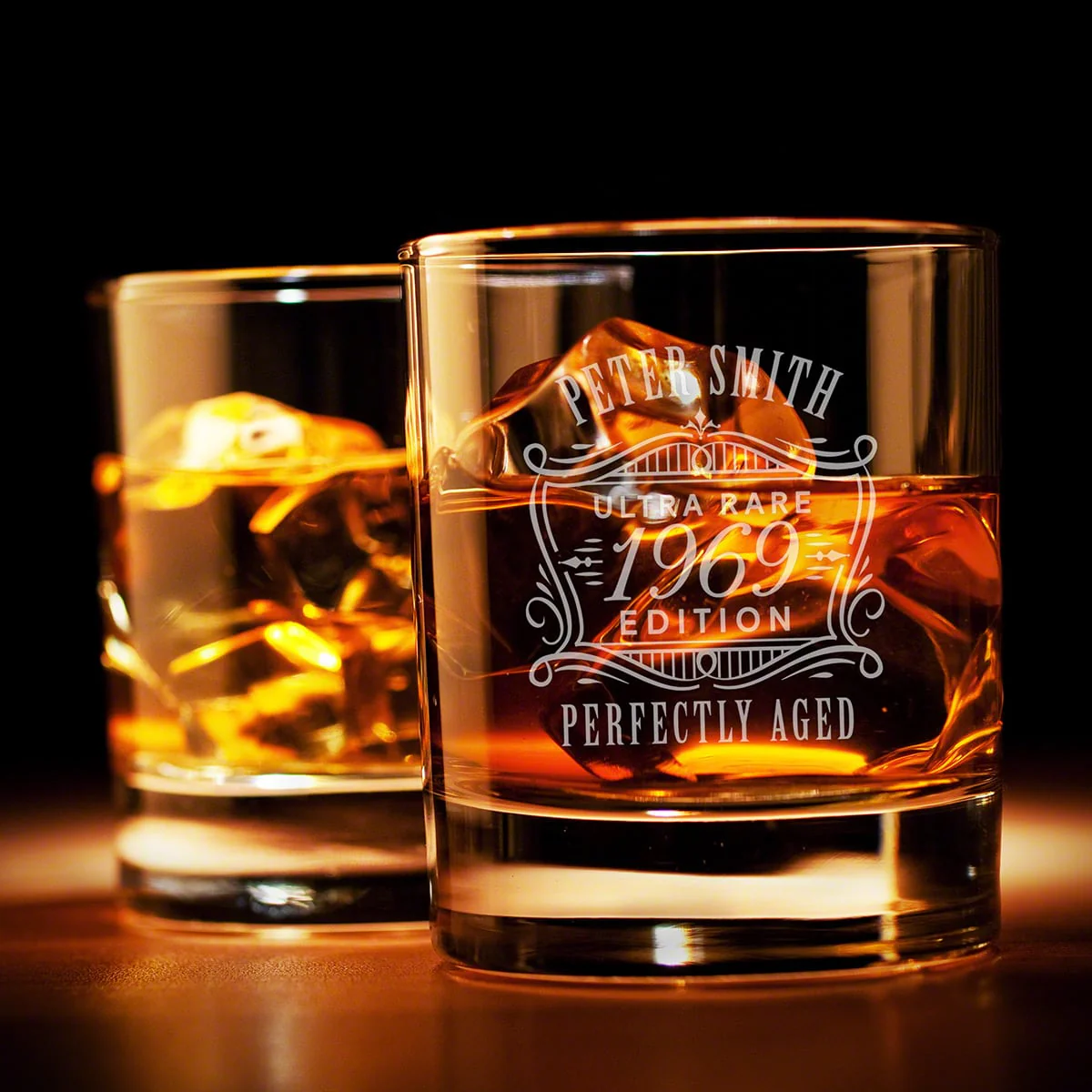 Draper Custom Whiskey Decanter Set with 4 Rocks Glasses - Image 8