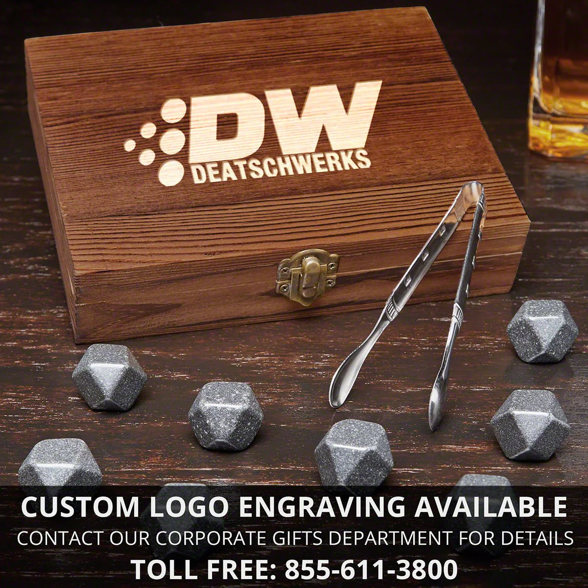 Personalized Black Onyx Twist Whiskey Gift Set - Image 10