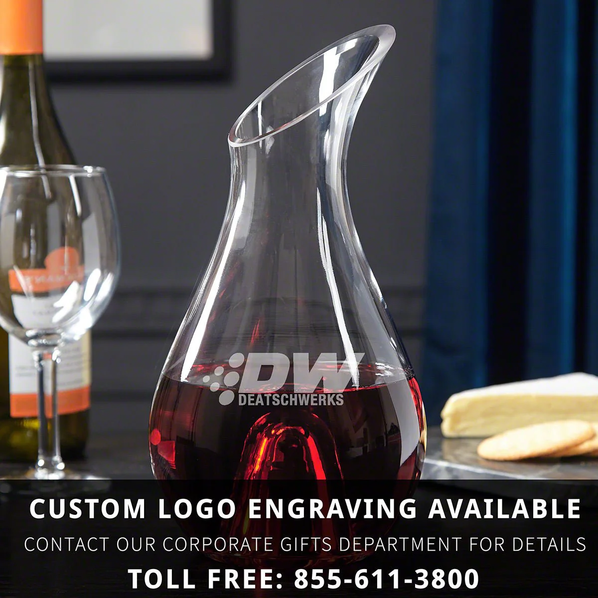 Reims Personalized Wine Decanter with Easy-Pour - Image 12