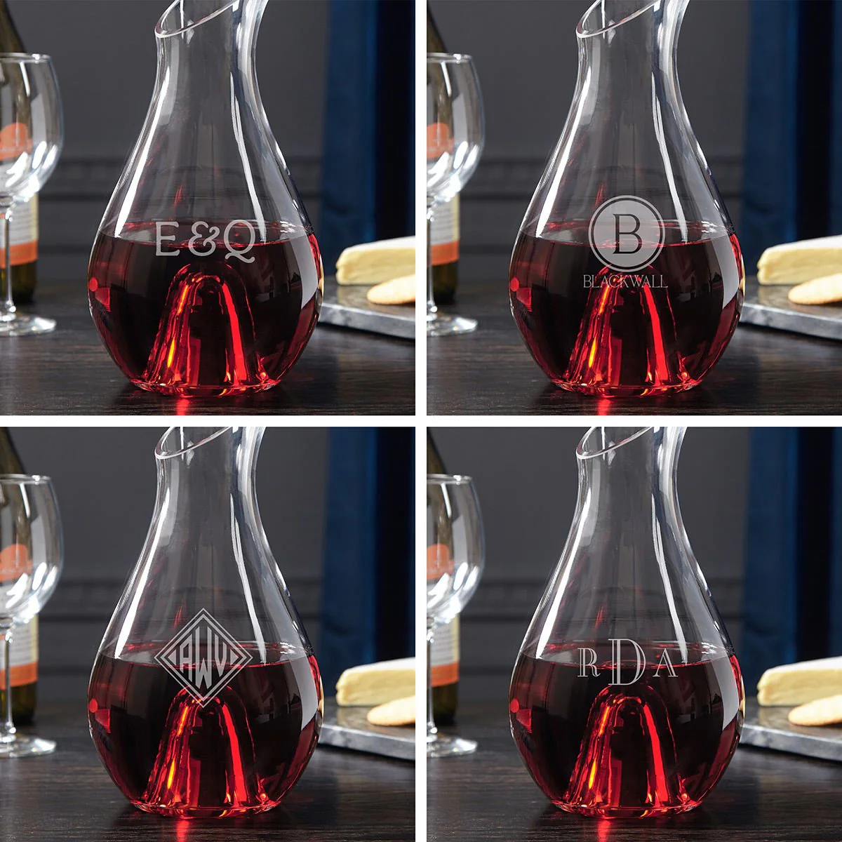 Reims Personalized Wine Decanter with Easy-Pour - Image 5