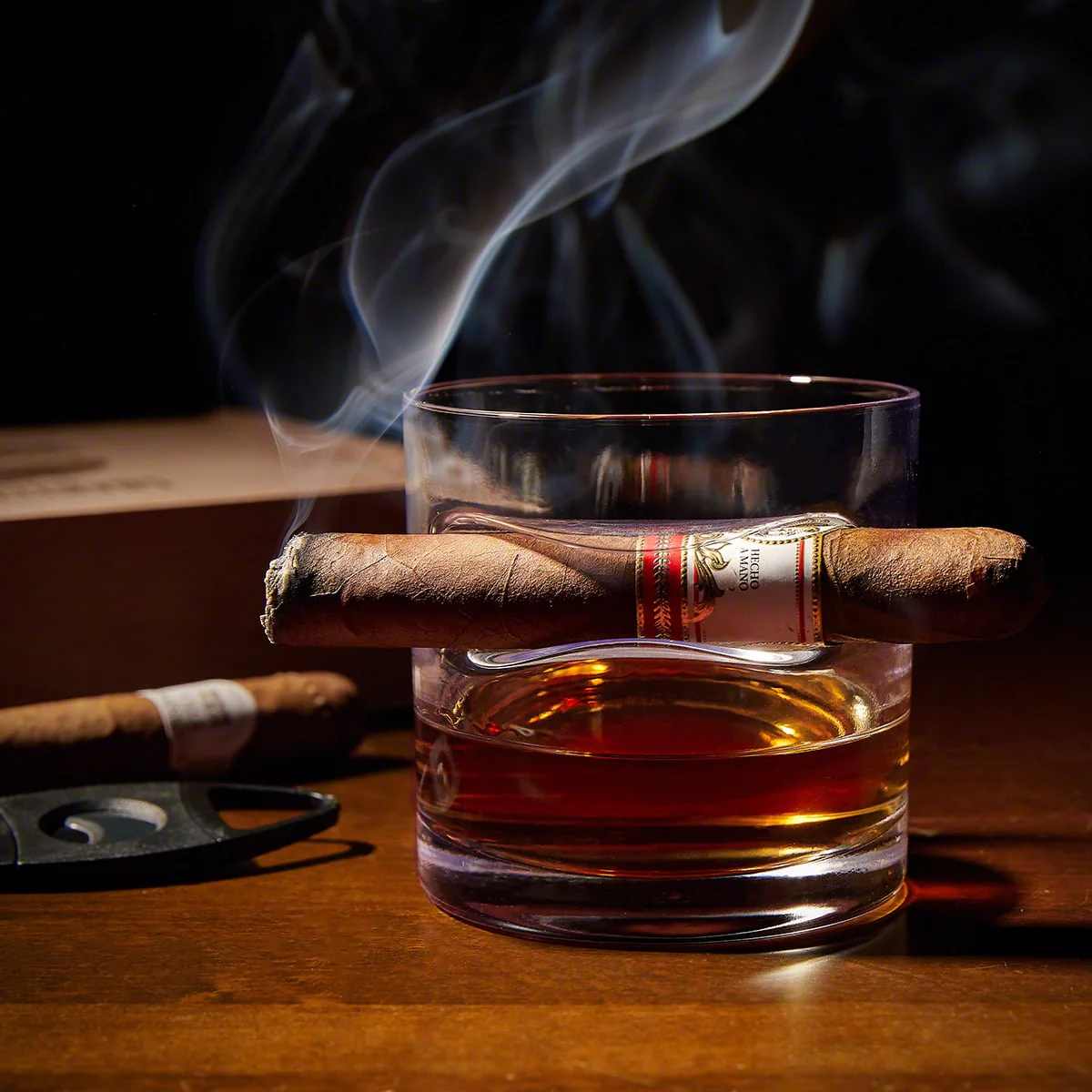 Personalized Cigar Whiskey Glass Box Set - 6pc - Image 9