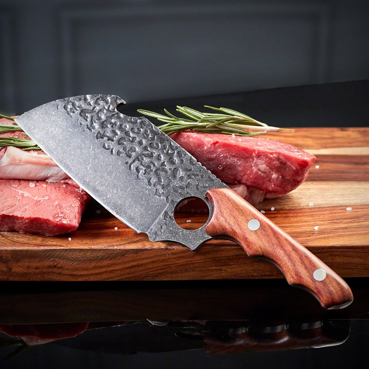 Be Bold Personalized Meat Cleaver Knife, Set of 5 - Groomsmen Gifts - Image 3