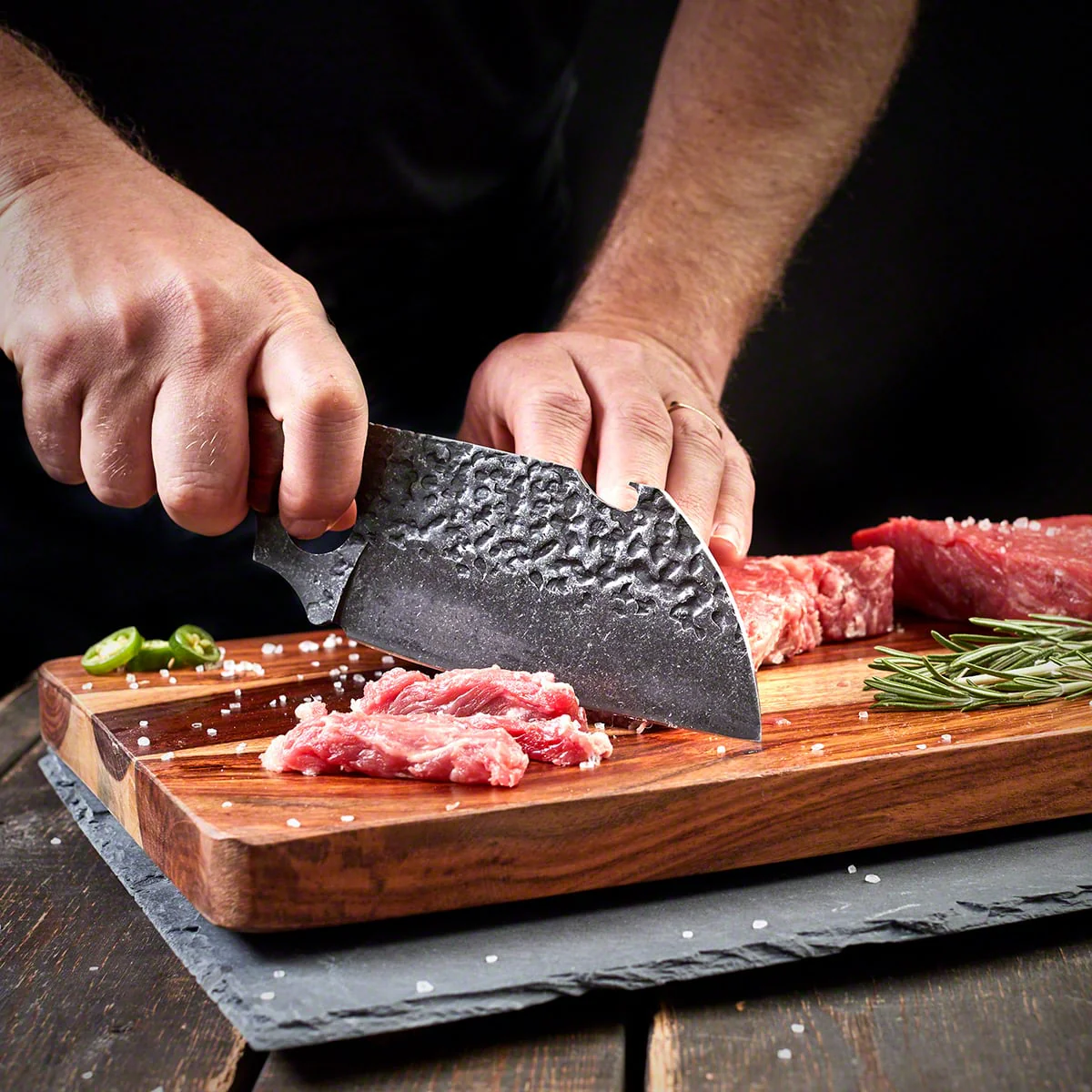 Be Bold Personalized Meat Cleaver Knife, Set of 5 - Groomsmen Gifts - Image 4