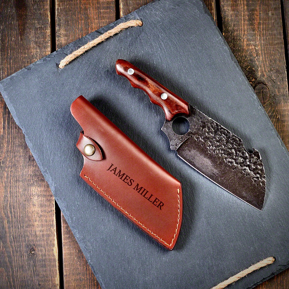 Be Bold Personalized Meat Cleaver Knife, Set of 5 - Groomsmen Gifts - Image 5